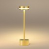 ONEWISH 2-Pack Gold Cordless LED Table Lamp – Portable Touch-Control Light, Rechargeable Holiday Gift for Friends & Family - 2 of 4