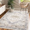 Faux Wool Vintage Diamond Pattern Area Rug Machine Washable Foldable Ultra Thin Non Slip Stain Resistant Pet Friendly Carpet - 3 of 4