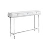 Laminate Console Table with Chrome Metal Base, 3 Storage Drawers, Modern Entryway or Sofa Table - 2 of 4