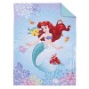 Disney The Little Mermaid Be Fearless Aqua, Lavender, and Orange Ariel 4 Piece Toddler Bed Set - 2 of 4
