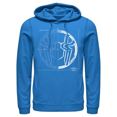 Men's Marvel Spider-Man: No Way Home Spider Icon Blueprint Pull Over Hoodie