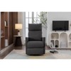 Linen Fabric Swivel Rocking Chair Glider Rocker Recliner Nursery Chair With Adjustable Back and Footrest for Living Room - ModernLuxe - 4 of 4