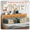 FDW Wood Bed Frame Versatile Solid Wood Mattress Foundation with 14 Wood Slats No Box Spring Needed with Headboard - 4 of 4