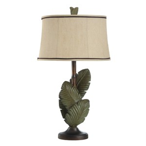 Islamadora Table Lamp Bronze Cloud - StyleCraft: Adjustable Height, Polyresin, Linen Shade, UL Listed - 1 of 4