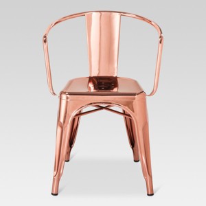 Carlisle Metal Dining Chair - Rose Gold - Threshold , Size: 1 Pack - Assembly Required, Shiny Pink Gold