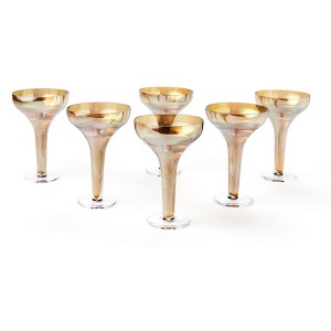 Blue Rose Polish Pottery 19-3357 Champagne Coupe Glass Set - 1 of 1