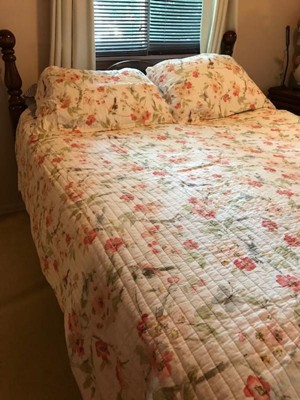 Pippa Floral Quilt Set - Full/queen Quilt And Two Standard Pillow Shams Pink  - Levtex Home : Target