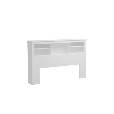 FUFU&GAGA White Full/ Queen Size Headboard With Shelves Light & Charging Station With USB Ports