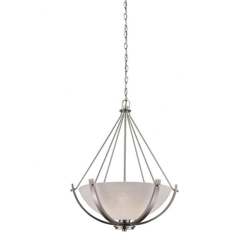 Thomas Lighting Casual Mission 3 - Light Chandelier in  Brushed Nickel, 1 of 3