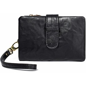 BEAFUP Women's Wallets - RFID Blocking PU Leather Wallet - Stylish Compact Bifold Design with Detachable Wrist Strap for Everyday Carry - 1 of 4