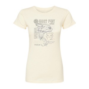 Women's - How to Train Your Dragon - Night Fury Research -Juniors Fitted Graphic T-Shirt Fitted Graphic T-Shirt - 1 of 2