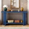 Vintage Wood Veneer Console Table,Wood Storage Console Table With T-Leg Design,Open Shelf,Suitable For Study Entryway-Cuddlewood - 2 of 4