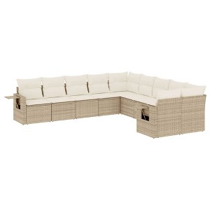 vidaXL Garden Sofa Set Beige - 1 of 4