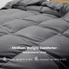 Peace Nest All-Season Medium Warmth Solid Pattern Duvet Insert White Goose Feather Comforter - 3 of 4