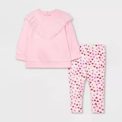 Baby Girls' Tulle Sweatshirt Set - Cat & Jack™ Pink 