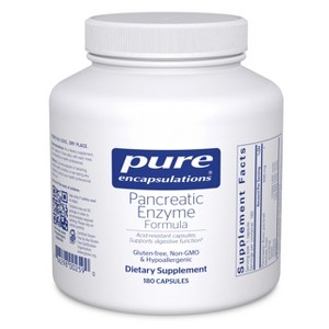 Pure Encapsulations Pancreatic Enzyme Formula - Strengthens Gut Health* - Targeted Delivery Capsules - Gluten Free & Non-GMO - 180 Capsules - 1 of 4