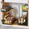 Hachikiko 2-Tier Adjustable Height L-Shaped Under Sink Organizer - Metal Pull-Out Storage Rack for Kitchen, Bathroom, Laundry - 2 of 4