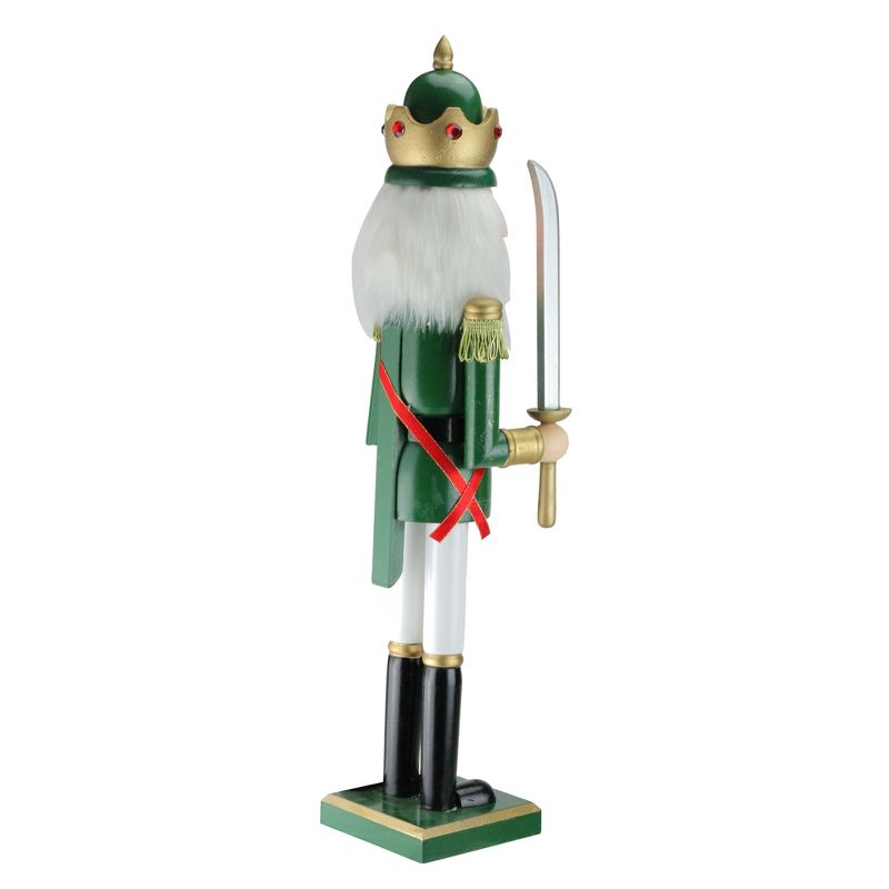 Northlight 24" Green and Gold Christmas Nutcracker King with Sword, 3 of 5