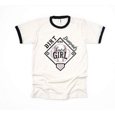 Simply Sage Market Women's Dirt and Diamonds Kinda Girl Short Sleeve Ringer Tee