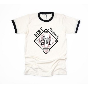 Simply Sage Market Women's Dirt and Diamonds Kinda Girl Short Sleeve Ringer Tee - 1 of 3