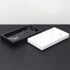 Attop Black Imitation Marble Flat Hand Tray - Bathroom Essentials Organizer, Sample Room Display Set with Countertop Storage Plate - 2 of 4