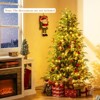 Tangkula Pre-Lit Artificial Christmas Tree Hinged Full Xmas Tree w/ PVC & Soft TPE Branch Tips - 4 of 4
