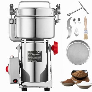VEVOR 1000g Electric Grain Mill Grinder, High Speed 3000W Commercial Spice Grinders, Stainless Steel Pulverizer Powder Machine - 1 of 4