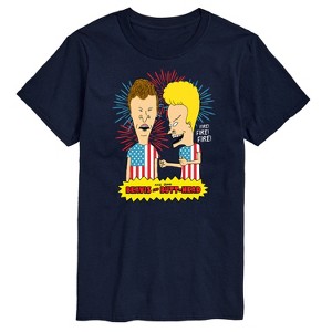 Men's - Beavis & Butthead - Fourth Of July Fireworks Short Sleeve Graphic T-Shirt - 1 of 4