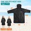 SUN CUBE Swim Parka Boy Girl, Unisex Kids Hooded Changing Robe with Warm Fleece Lining for Swimming, Surfing, Water Sports - 2 of 4