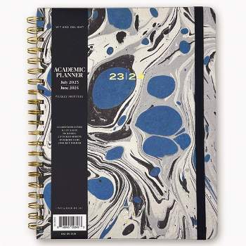 Wit & Delight 2023-24 12 Month Academic Planner July-June 8.5"x11" Blue Marble