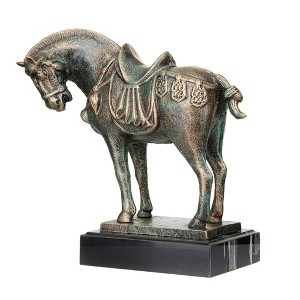 Design Toscano Ancient Tang Horse Iron Statue - Green - 1 of 4
