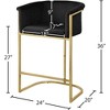 Meridian Furniture,Donatella Black Velvet Stool - 4 of 4