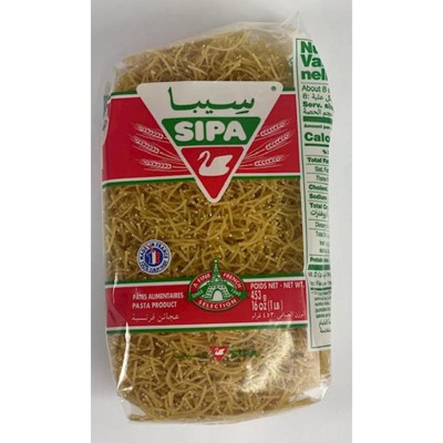Sipa Vermicelli Pasta 1 lb - Italian Style Noodles For Delicious Homemade Meals - Durum Wheat Pasta For Healthy Cooking