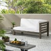 Christopher Knight Home Oana Outdoor Acacia Wood Right Arm Loveseat and Coffee Table Set with Cushion - 2 of 4