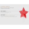 Tree Nest Glittered 3D Star Battery Operated Christmas Tree Topper, Red - 4 of 4
