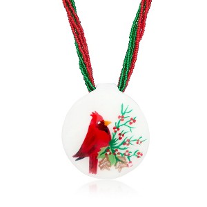 Ross-Simons Italian Multicolored Murano Glass Multi-Strand Cardinal Pendant Necklace With 18kt Gold Over Sterling - 1 of 3