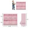 GustoWave Kids Bookshelf, Children Bookcase Toy Storage Cubby, Children's Toy Shelf, Storage Cabinet, Fit for Playroom, Living Room, Nursery - 3 of 4