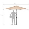 Costway 9FT Patio Umbrella Patio Market Steel Tilt W/ Crank Outdoor Yard Garden,Beige - 4 of 4