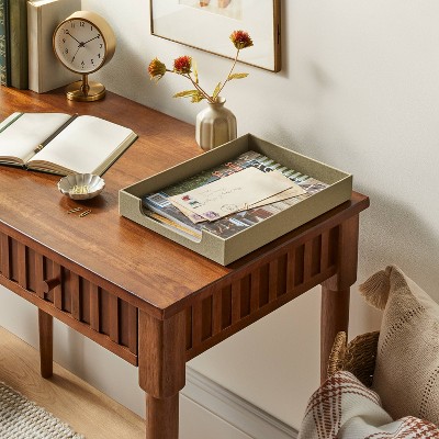 Brass Pedestal Table Clock Antique Finish - Hearth &#38; Hand&#8482; with Magnolia