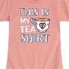 Girls' - Instant Message - This Is My Tea Shirt Fitted Short Sleeve Graphic T-Shirt - 2 of 4