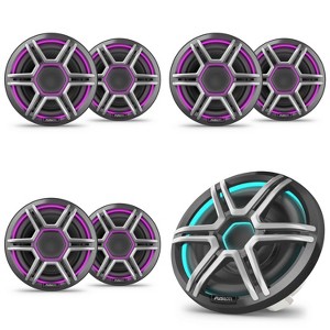 Garmin Fusion 3 Pairs Apollo AP-FL65SPG 6.5" LED Marine Speakers Sport Grills, Gray, Pair with Garmin Fusion Apollo AP-SL10SPG 10" LED Marine Subwo... - 1 of 4