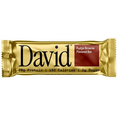 David Protein Bars with 28g Protein - Fudge Brownie Flavor - 12ct