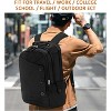 15.6 Inch Laptop Backpack for Women, Stylish Water Resistant Daypack with USB Charging Port, Travel College Work Computer Bag - 2 of 4