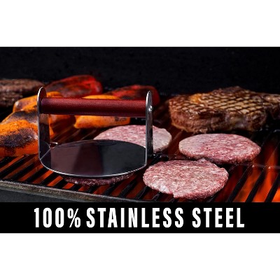 Bellemain 6" Stainless Steel Burger Press with Wooden Handle