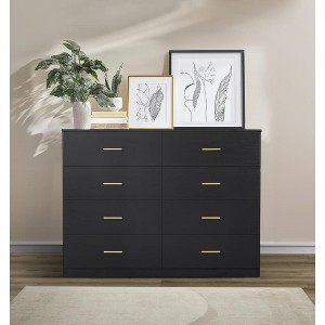 Grungis Modern Dressers with Storage,8-Drawer Dresser Horizontal Storage Organizer for Bedroom Living Room - 1 of 4