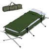 Outsunny Camping Cot, Folding Bed with Mattress, Sleeping Bag, Pillow, Carry Bag, Comfortable and Portable for Travel Camp Beach - 4 of 4