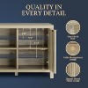 Fluted TV Stands for Living Room, Fluted Cabinet with Storage, Mid-Century Modern TV Table Stand for 50/55/60/65 TV,Heavy Duty Oak TV Console - 4 of 4