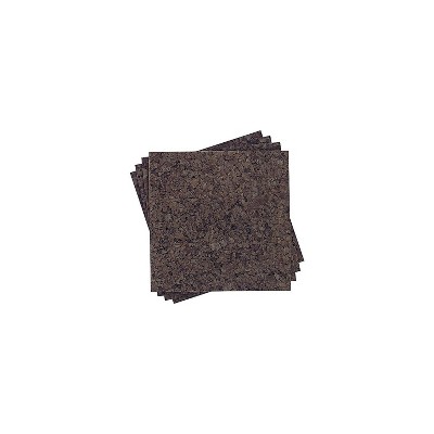 Quartet Dark Brown Cork Bulletin Board Tiles, 12" x 12", 4-Pack