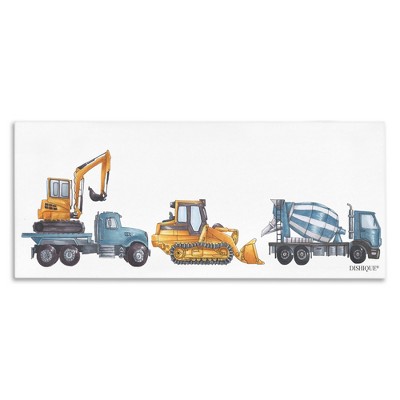 Stupell Industries Construction Vehicles Driving Illustration, 30" x 13"