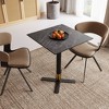 Leisuremod Vail 24-Inch Square Dining Table with MDF Top and X-Shaped Steel Base for Kitchen, Dining, and Pub - 3 of 4